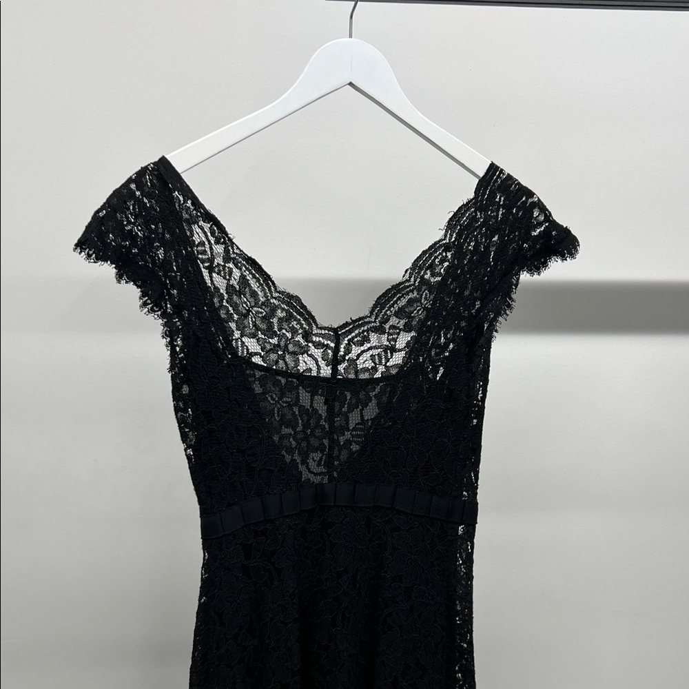 Diane Von Furstenberg Black Lace Wrap Dress - Picture 5 of 6
